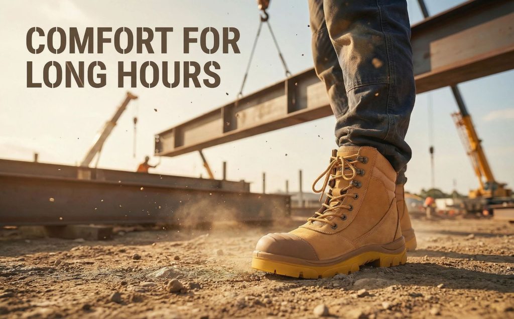 JS-L1102 industrial work boots in factory wholesale packaging