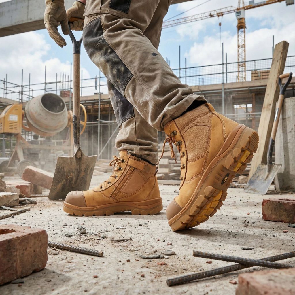 Mid cut S3 SRC safety boots JS-L1101 with kevlar anti-puncture midsole