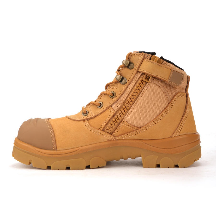 JS-L1101 Mid Cut Safety Boots Side Zipper Detail