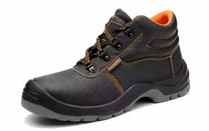 JS-Z3001 four seasons embossed microfiber safety shoes, one-piece injection molded sole, oil acid alkali resistant, steel toe anti-smash solid steel plate anti-puncture industrial work shoes