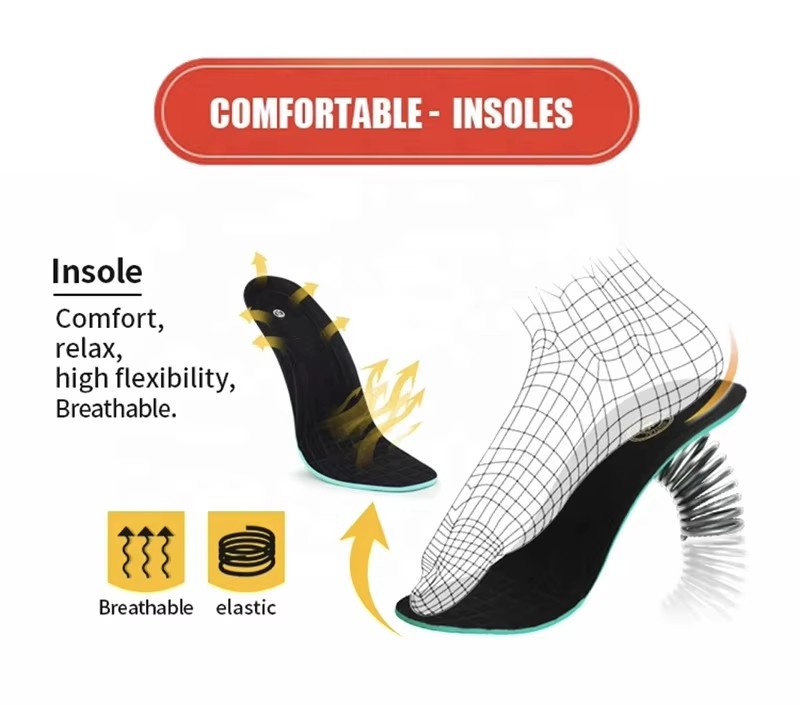 Rigid solid steel plate anti-puncture midsole layer inside JS-Z3001 four seasons industrial safety shoes