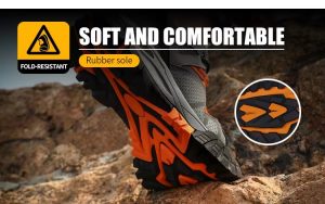 Anti‑static rubber outsole of JS‑Y2001 safety shoes, SRC anti‑slip and oil resistant