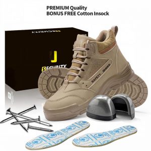 JS‑Y2002 Durable Industrial Safety Shoes with steel toe, anti‑puncture midsole & microfiber leather