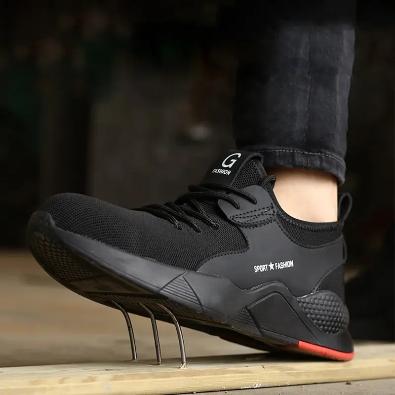 Flexible anti-puncture protective midsole layer of JS-Y2005 breathable industrial safety footwear