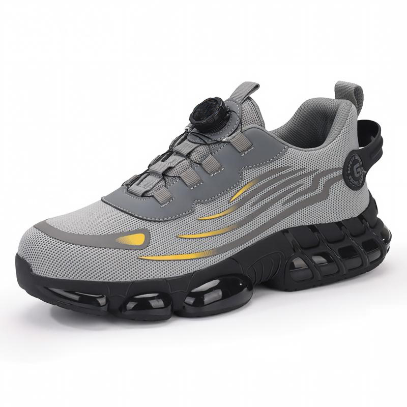 Breathable Rotary Buckle Fly Knit Safety Shoes JS-Y2007