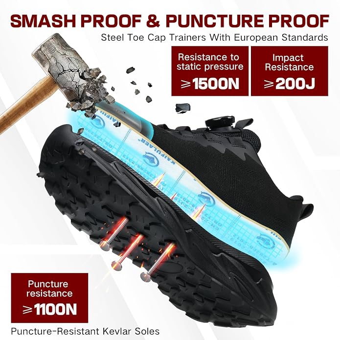 Seamless Kevlar Anti-Puncture Midsole Layer JS-Y2011 Safety Shoes Block Nails & Sharp Metal Scraps