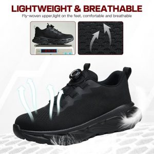 Breathable Airtex Fly Mesh Upper Close-up for JS-Y2011 Lightweight Safety Shoes Sweat Wicking Fabric