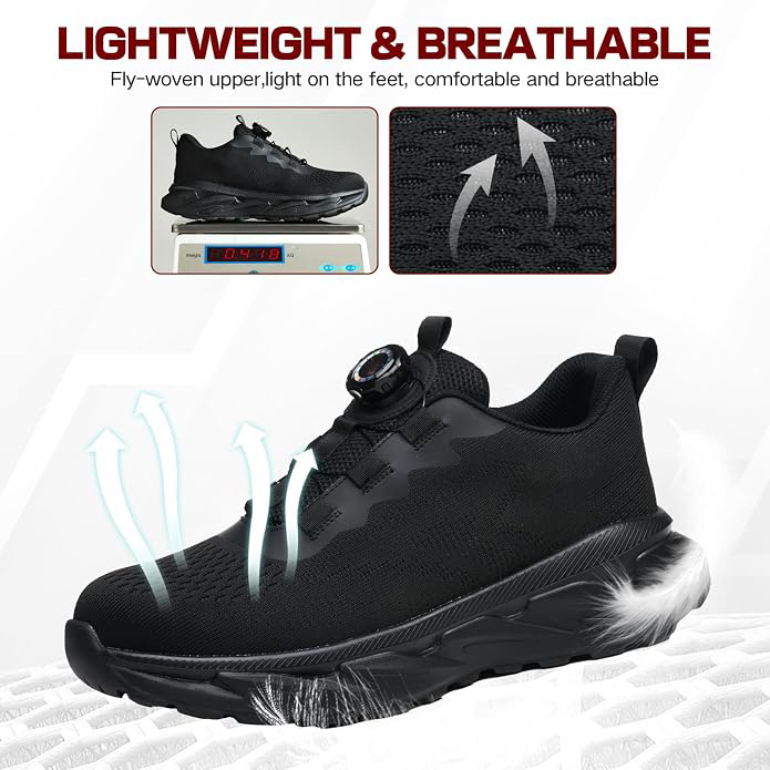 Breathable Airtex Fly Mesh Upper Close-up for JS-Y2011 Lightweight Safety Shoes Sweat Wicking Fabric