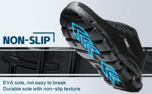 Lightweight EVA Cushioned Outsole JS-Y2012 Lace-Up Safety Shoes Wear Resistant Sole