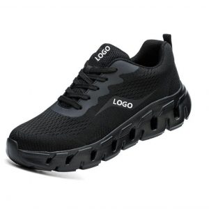 JS-Y2012 Black Lace-Up Safety Work Shoes Steel Toe Anti-Smashing Kevlar Anti-Puncture Airtex Mesh Industrial Footwear