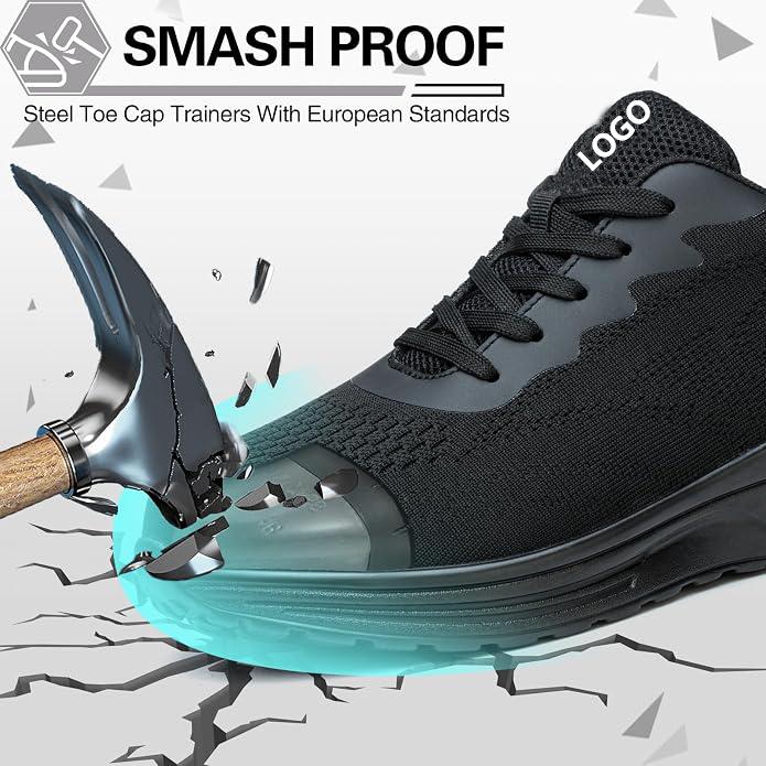 lack JS-Y2013 safety shoes hammer impact nail puncture resistance real workplace test