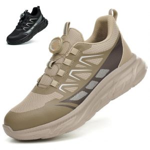 JS-Y2010 anti-puncture safety shoes with anti-smash steel toe, anti-puncture Kevlar layer, HI-POLY comfort insole & dual EVA rubber outsole